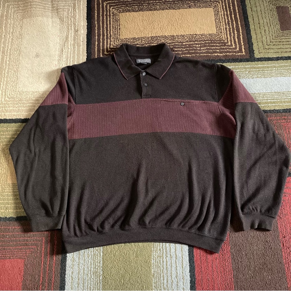 Van Heusen Sweater Polo Men's Sz L